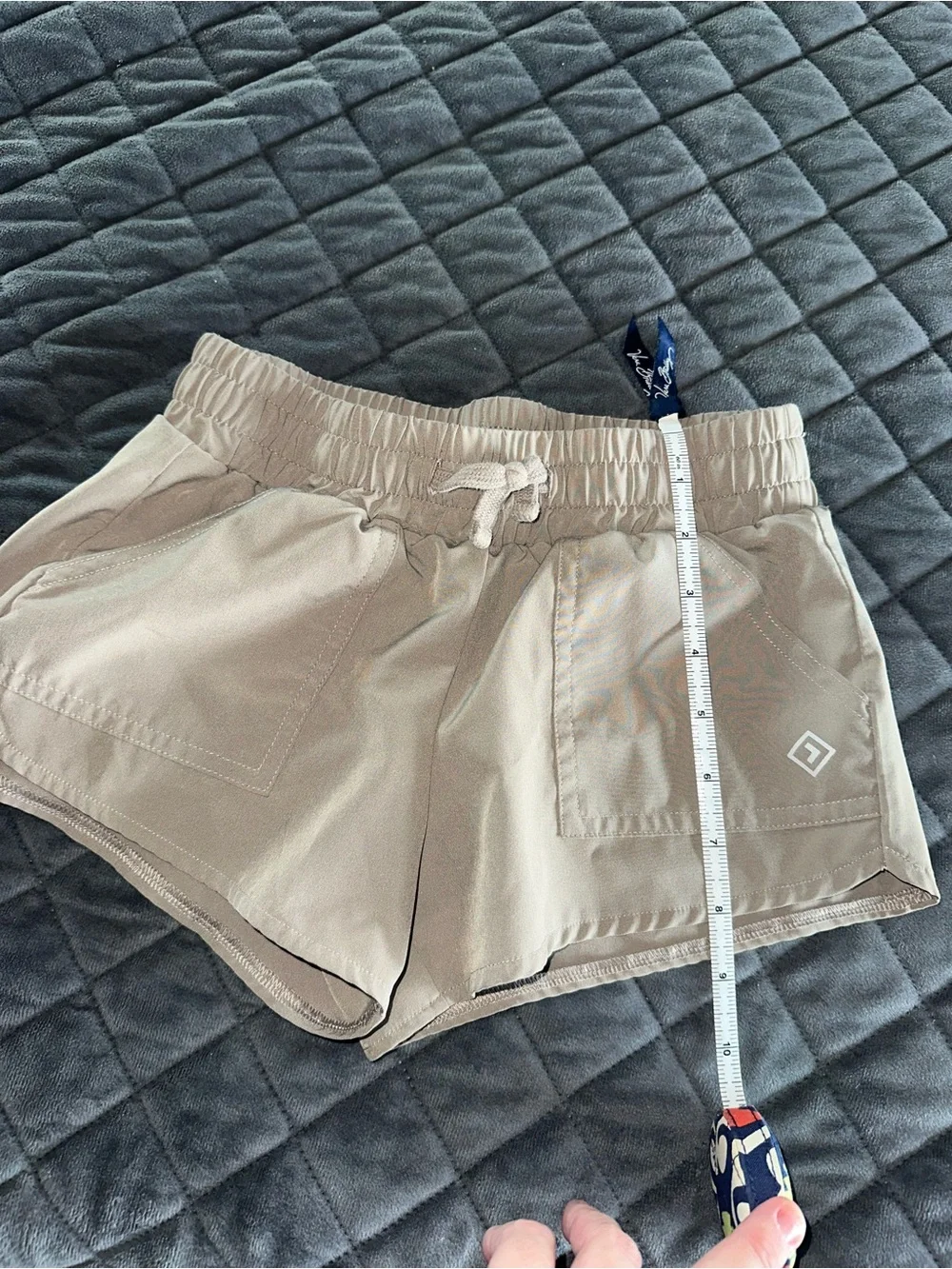 abercrombie kids Beige Athletic Drawstring Shorts
